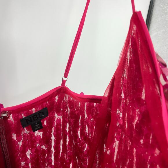NBD | Ruby Red Sequin Paillettes Maxi Slip Dress S - Picture 10 of 16
